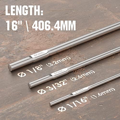 YESWELDER Stainless Steel TIG Welding Rod ER308L 1/8"x16" 5LB
