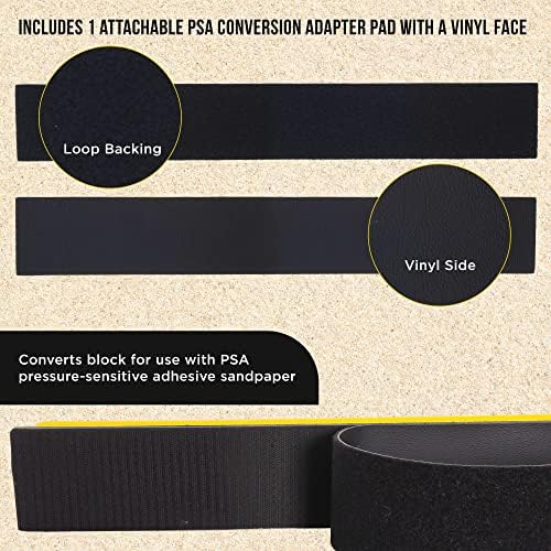 Dura-Gold Pro Series 16" K-Block Sander Firm & Flex Longboard Hand Sanding Block Pad with Hook & Loop Backing and PSA Sandpaper Conversion Adapter Pad - Automotive Paint Prep Sand Contour Woodworking