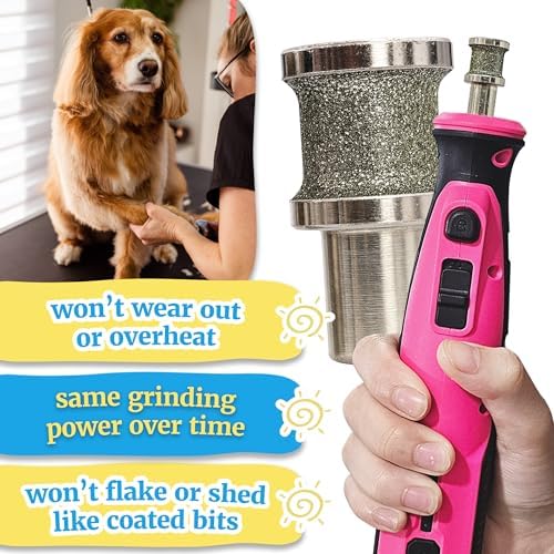 Diamondg Dog Nail Grinder Bits - Diamond-Coated, 60 Grit Body, 1pack, Large