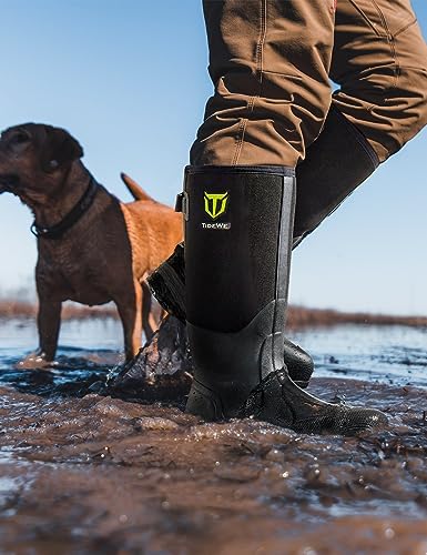TIDEWE Work Boots for Men, 6mm Neoprene Puncture-Resistant Boots, Size 7-13