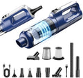 MONOZEL Car Vacuum Cleaner High Power, 18000Pa 2 in 1 Vacuum Cleaner&Air Duster, 130W Brushless Motor Handheld Vacuum Cordless with 7800mAh Battery, LED Light, Multi-Nozzles for Car, Home, Office, Pet