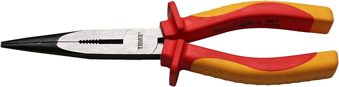 TMAX 8" 1000V VDE Insulated Electrician Long Needle-Nose Plier, Cr-V