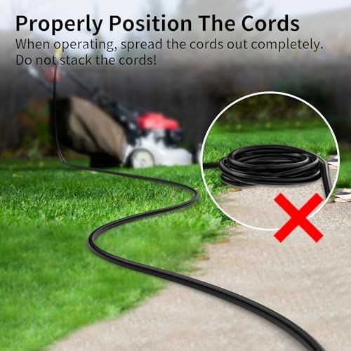 HUANCHAIN Indoor Outdoor Black Extension Cord 75 FT Waterproof 16/3 Gauge