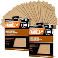 Fandeli | Multi-Purpose Sandpaper | 100 Grit | 50 Sheets of 9'' x 11'' | Ideal for Sanding Metal, Untreated Wood and Painted Surfaces | Sandpaper Sheets | Sandpaper Grit.