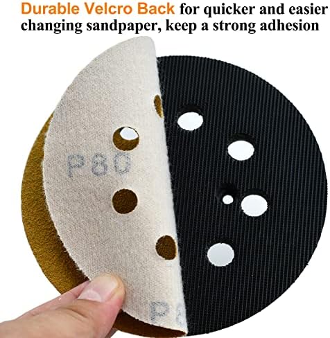 5-Inch 8-Hole Hook and Loop Sanding Discs 80 Grit, 200-Pack
