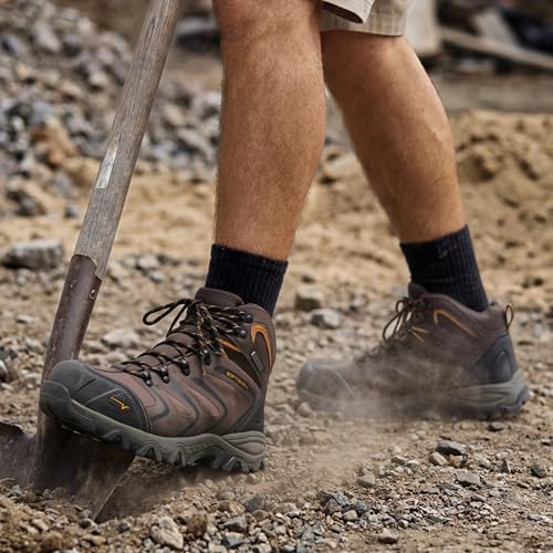 NORTIV 8 Waterproof Steel Toe Work Boots for Men