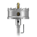 2-1/2" TCT Hole Saw for Hard Metal, Heavy Duty 65mm Tungsten Carbide Tipped Hole Cutter with Spring-Loaded Pilot Drill Bit for Stainless Steel, Metal, Iron, and Plastic