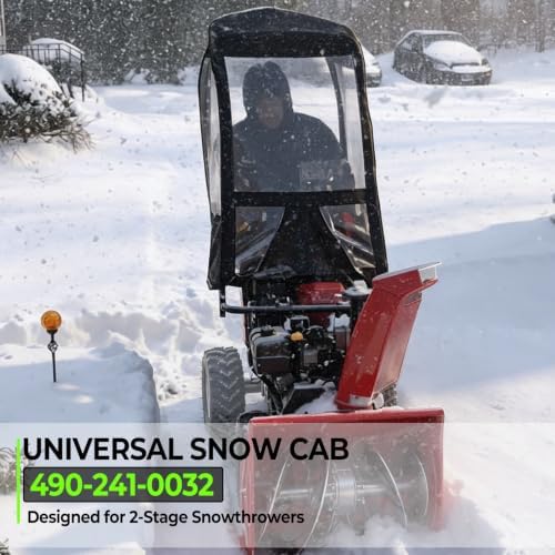 490-241-0032 Snow Thrower Cab, Snow Blower Cab Enclosure Fits for Troy-Bilt Yard-Machines 45 2600 12533GC 60024PC 10528PC 90026PC, for 2-Stage Snowthrowers