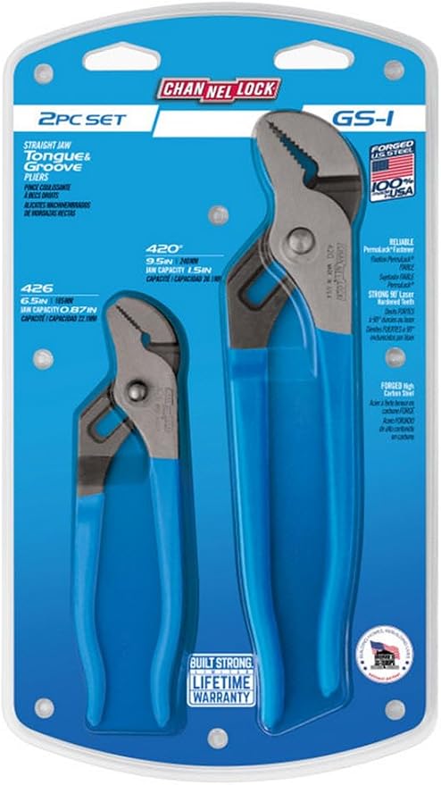 Channellock Tongue-and-Groove Pliers GS-1 Set - 2 Pc, Gift Box, Channel Lock 420 Plier - S