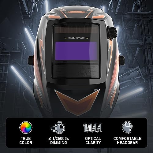 Sunstac Auto-Darkening Welding Helmet, Shade 4/9-13