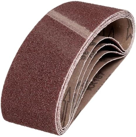 HARFINGTON 3 x 18 Inch Sanding Belts, 5 Pcs 36 Grits Aluminum Oxide