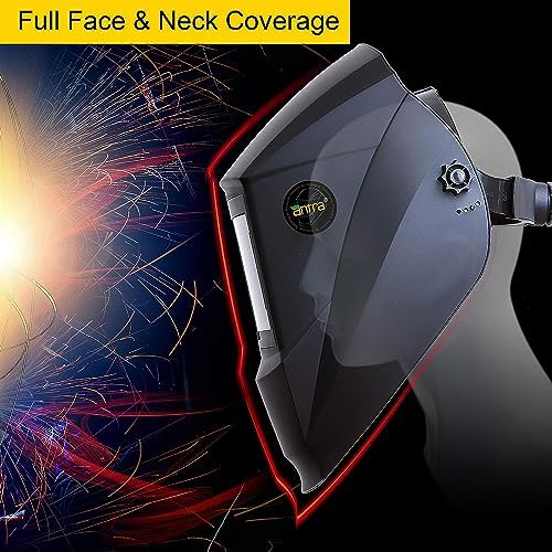 Antra Digital Auto Darkening Welding Helmet DP9-04 - True Color TOP Optical Class 1/1/1/1, Wide Shade Range 4/5-14 w Shade Lock, Low TIG Rating 2A - Precision Protection for Welding Excellence