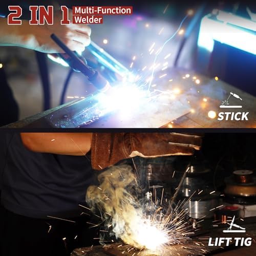 135A 110V 2-in-1 Stick Lift TIG Welder, Mini Portable Welding Machine