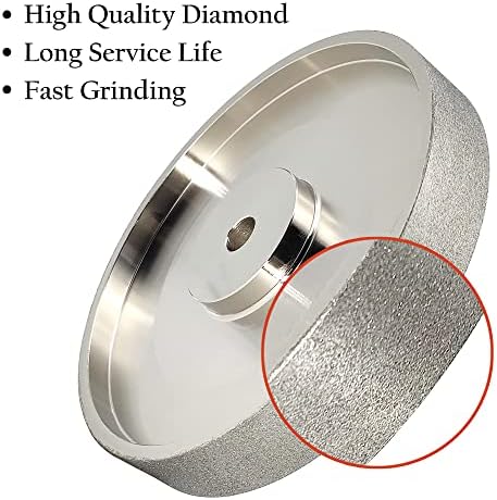 CBN Grinding Wheel 6 Inch 180 Grit, 1/2" Arbor, for Bench Grinders