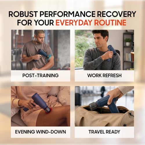 Sharper Image Powerboost Versa Heat & Cold Therapy Percussion Massage Gun