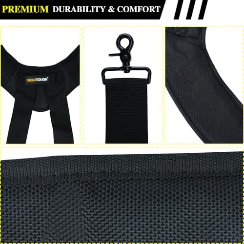 MELOTOUGH Magnetic Tool Belt Suspenders with Magnetic WristBand for Work Belt Padded Suspenders Constrcution