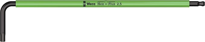 Wera 05133165001 950/9 HEX-PLUS MULTICOLOUR 3 L-KEY SET, METRIC, BLACKLASER, 9 PIECES