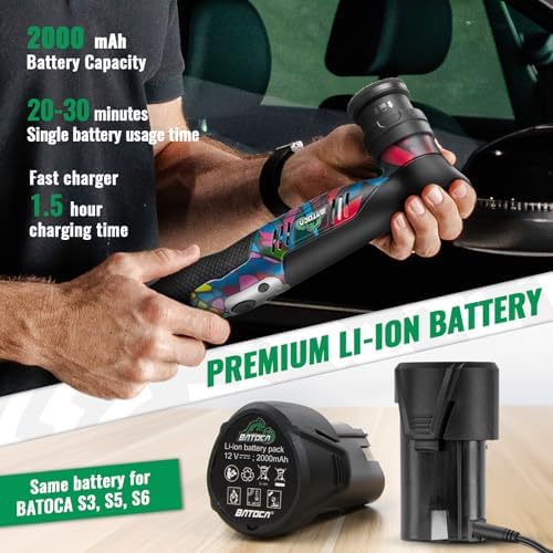 BATOCA S5 Cordless Mini Car Polisher Buffer Sander Rotary & Dual Action