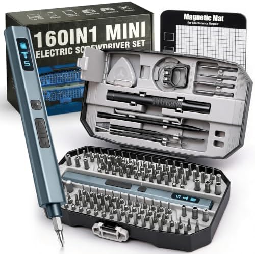 160 in 1 Mini Electric Screwdriver Set: Cordless Precision Power Tool Kit