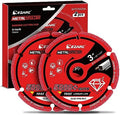 EZARC Diamond Cutting Wheel 3 x 3/8 Inch, 5000+ Cuts on Metal, 2 Pack, Gray, Die Grinder, Diamond Material