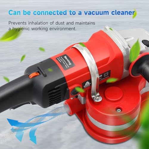 Electric Diamond Polisher Machine - 2800W Concrete Floor Grinder Kit with 3 Diamond Wheels, 6 Variable Speed for Dustless Grinding of Stone Marble Granite Cement Epoxy Thinset Metal Descaling