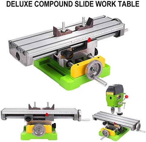 MYSWEETY Multifunction Worktable Milling Working Cross Table Milling Machine Compound Drilling Slide Table For Bench Drill Adjustme X-Y (6350 SIZE)