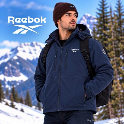 Reebok Mens 3-in-1 Softshell Systems Weather Resistant Midweight Jacket