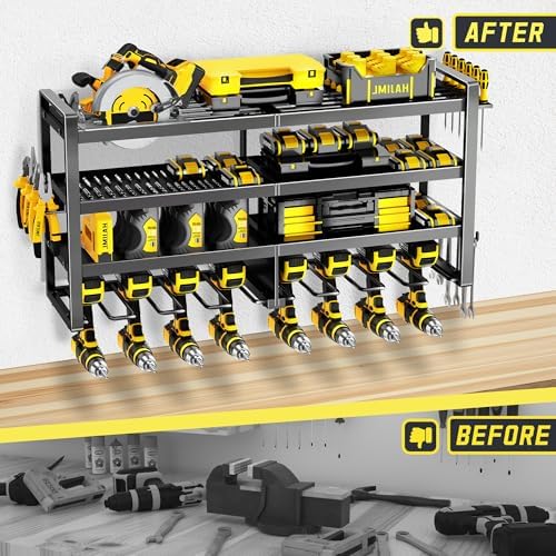 Power Tool Organizer Wall Mount,4 Layers Heavy Duty