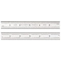 Starrett Spring Tempered Steel Rules with Satin Chrome Finish, Quick Reading and Inch Graduation - 6" Length, 16R Graduation Type, 3/64" Thickness - C616R-6