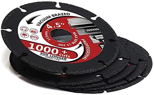 5Pcs/Lot 4.5" Metal Cutting Diamond Blade Diamond Cut Off Wheel for Cutting Rebar Sheet Metal Ductile Pipe Angle Iron Stainless Steel and Similar Materials (4.5-5pcs)