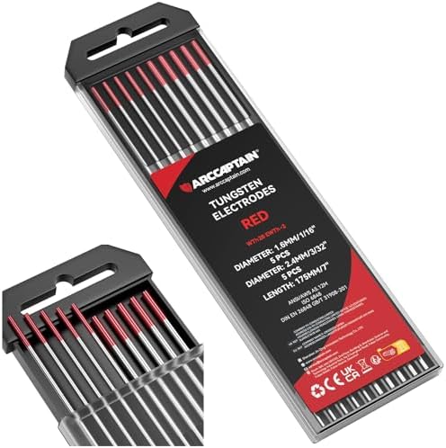 ARCCAPTAIN TIG Tungsten, TIG Welding Tungsten Electrode Red
