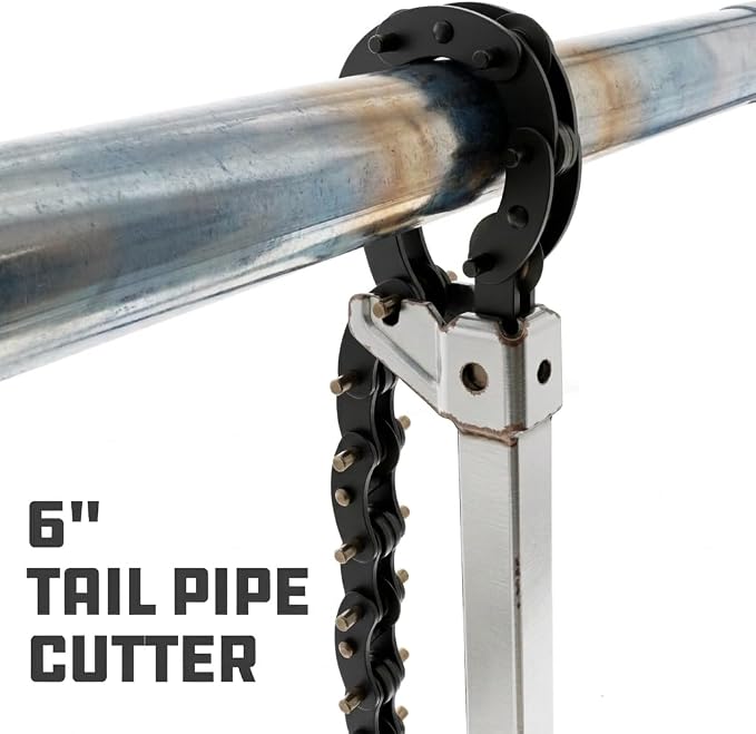Powerbuilt Tail Pipe Cutter, Cut Exhaust Pipe, Car Vehicle Specialty Tool, 6 Inches in Diameter - 940538