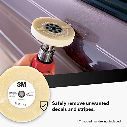 3M Stripe Off Wheel Adhesive Remover – Eraser Wheel – Removes Decals, Stripes, Vinyl, Tapes and Graphics 4” Diameter x 5/8” Thick 07499 (Pack of 5)