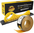 Dura-Gold Pro Series Longboard Hand Sanding File Sander Block - Hook & Loop Backing and PSA Backing Adapter Pad & 600 Grit PSA Longboard Sandpaper 20 Yard Roll, 2-3/4" Wide