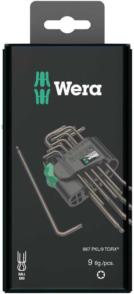 Wera 05073598001 967/9 TX 1 SB L-key set, BlackLaser, 9 pieces