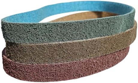 3 Pack 1-1/2 X 30 Inch Coarse, Medium, and Fine Grits Assortment Non Woven Surface Conditioning Sanding Belts for Pipe Tube Polisher Sander Metal Pole and Metal Fabricators Profession Sander Belt