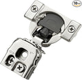 10 Pack 5 Pair 1 inch Overlay Soft Close Hinges for Kitchen Cabinet Hinges Satin Nickel Hidden Hinges Stainless Steel Concealed Hinge self Closing