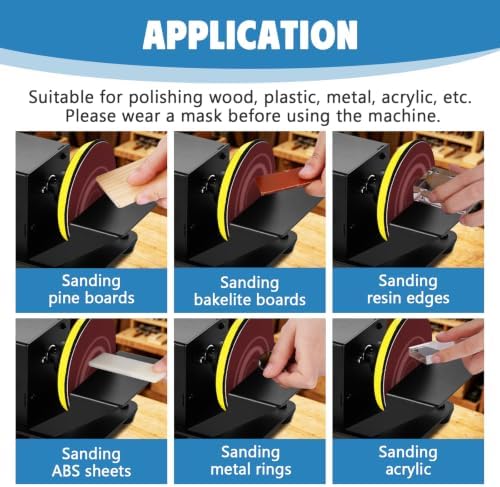 4 Inch Mini Disc Sander Stepless Speed Control, Forward & Reverse Switch
