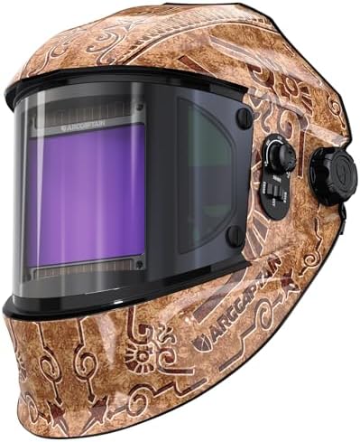 ARCCAPTAIN Welding Hood, 180° Panoramic View Auto Darkening Welding Helmet