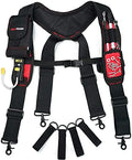 MELOTOUGH Magnetic Tool Belt Suspenders with Magnetic WristBand for Work Belt Padded Suspenders Constrcution