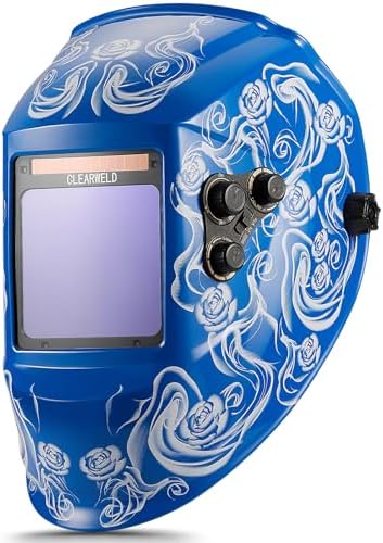 High-Definition Welding Helmet Auto Darkening with a View Like Sunglasses- 180° View 4"X4" Screen with Solar Power, 4 Arc Sensors 2.8/5-9/9-13 Shade for TIG MIG Grinding, Lightweight & Durable