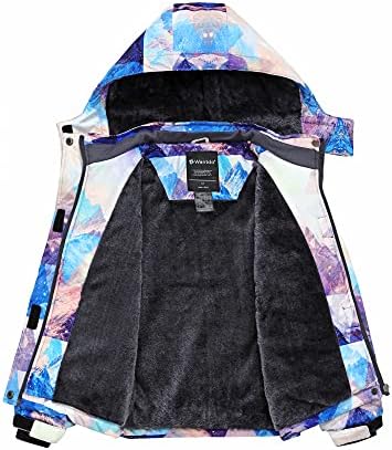 wantdo Girls Winter Ski Coat Fleece Snowboarding Jacket Waterproof 10000mm
