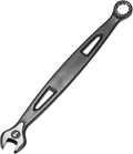 HARFINGTON Combination Wrench 7mm Metric Extra Long 12-Point Box and Open End Carbon Steel Double Ended Industrial Grade Spanner for Automotive Furniture Machinery DIY Repair, Black