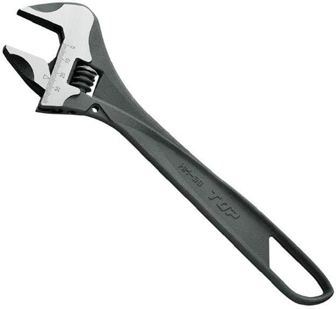 Top Industries TOP Hyper Monkey ZERO HM-38 Rattle-Free Wide Monkey Wrench, Mouth Opening, 0.00 - 1.5 inches (0 - 38 mm), No Backlash, Warm, With Scale (Tsubamesanjo, Made in Japan)