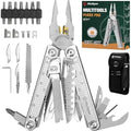 Multper Multitool Pliers with Damascus Knife & Large Scissors,Screwdriver