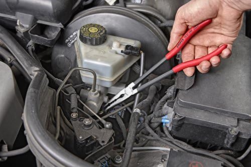 KNIPEX Tools - 2 Piece Extra Long Needle Nose Pliers Set With Keeper Pouch (28 71 280, 28 81 280 and 9K 00 90 12 US) (9K0080128US) & TwinGrip Pliers