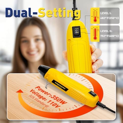haisstronica 340PCS Solder Seal Connector Kit, 350W Heat Gun, AWG 26-10