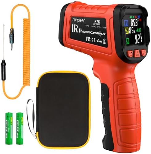 Infrared Thermometer Temperature Gun 2732°F 50:1 Pyrometer