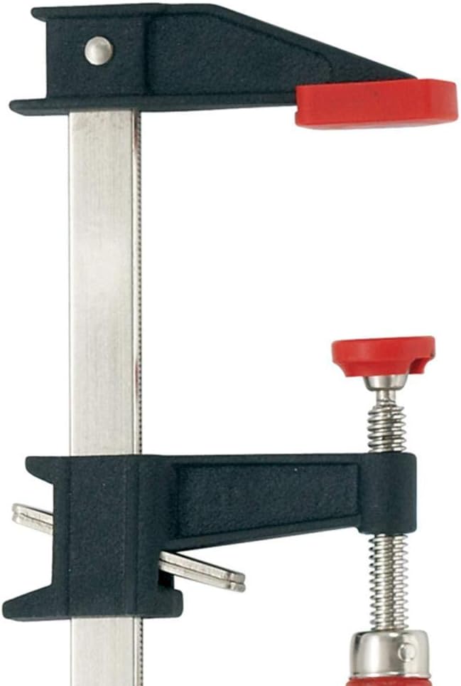 Bessey Clutch Style Bar Clamps - 12 In 1200 lb - GSCC5.012- Woodworking Clamps with Ergonomic Handle, Non-Marring Pads, Durable Cast-Iron Jaws & Serrated Rail for Carpentry & Cabinetry