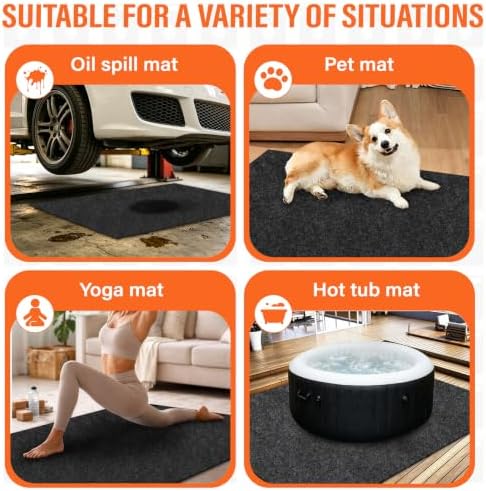 36x60in Snow Blower Mat, Absorbent Snow Blower Floor Mat